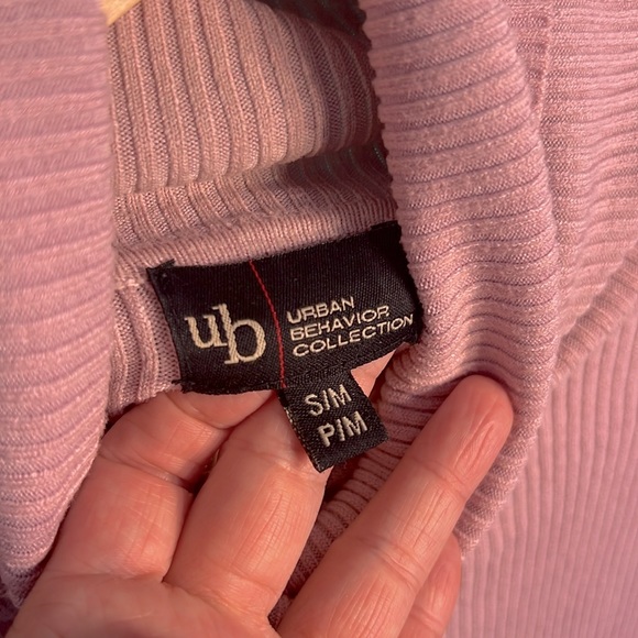 Urban M/S Lilac Turtleneck Stretchy Long Sleeve Plain Design - Picture 3 of 7